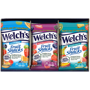 WELCH'S FRUIT SNACKS 16 CT BLUE , ( BERRIES & CHERRIES, ISLAND FRUITS, FRUIT PUNCH ) *259*
