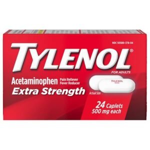TYLENOL BOTTLES , EXTRA STRENGTH 24 CT