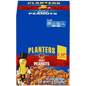 PLANTERS TUBE HEAT PEANUTS 18 CT 2/$1.09  *1635*