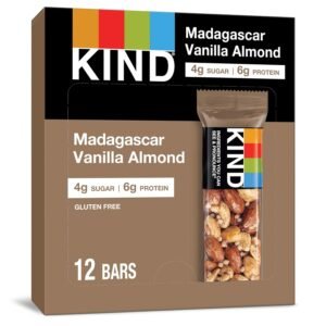 KIND BAR, MADAGASCAR VANILLA ALMOND 12 CT *612*