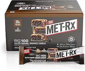 MET-Rx , SALTED CARAMEL BROWNIE CRUNCH PROTIESN 9CT