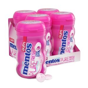 MENTOS GUM BUBBLE FRESH , BOTTLES 4 CT *NEW*