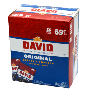 DAVID SUNFLOWER SEEDS ORIGINAL 69 C  ( .8 OZ ) 36 CT *793*