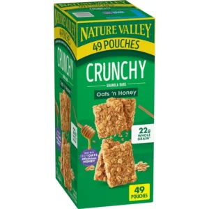 NATURE VALLEY , CRUNCY OATS N HONEY 49 CT ( POUCHES )