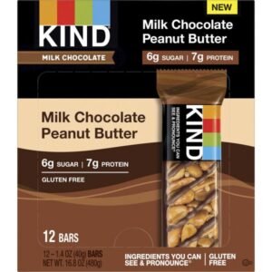 KIND BAR, MILK CHOCOLATE PEANUT BUTTER12 CT *NEW*