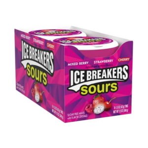 ICE BREAKERS SOURS, MIX BERRY& STRAWBERRY & CHERRY 8 CT