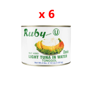 #RUBY TUNA  LIGHT CHUNCS  6 PACKS