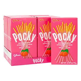 POCKY LARGE , STRWBERRY 10 CT *NEW*