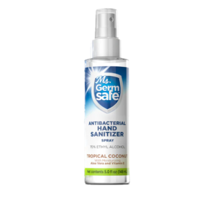 MS GERM SAFE HAND SANITIZER  SPRAY , TROPICAL COCONUT 5 OZ