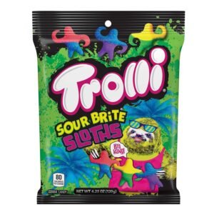 TROLLI SOUR BRITE SLOTHS O'S 4.25 OZ 12 CT
