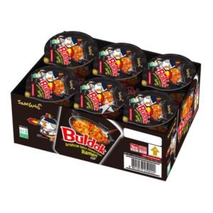 BULDAK CUP RAMEN SPICY CHICKEN FLAVOR NOODLE BLACK  x 6