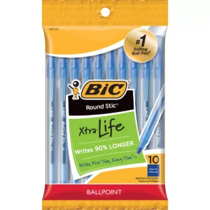 BIC BLUE PENS, 10 CT