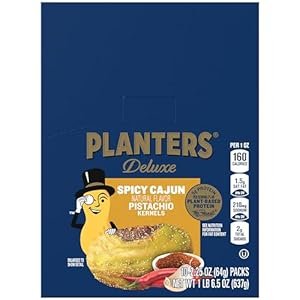 PLANTERS SPICY CAJUN PISTACHIOS 2.25