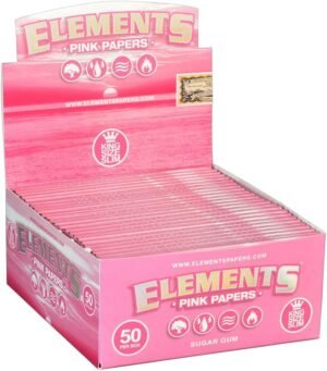 ELEMENTS PINK KING SIZE SLIM, 50 CT