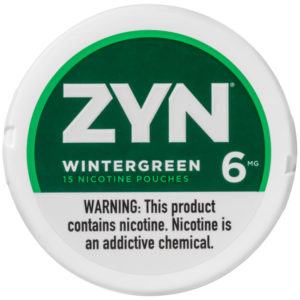 ZYN , WINTERGREEN NICOTINE (6) POUCHES 5 CT