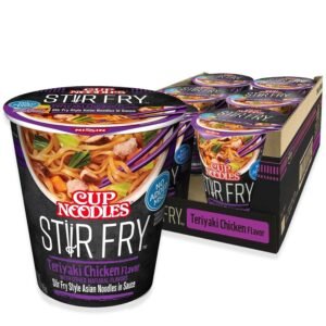 NISSIN CUP NOODLES STIR FRY TERIAKI CHICKEN, 2.89 OZ X 12 CT