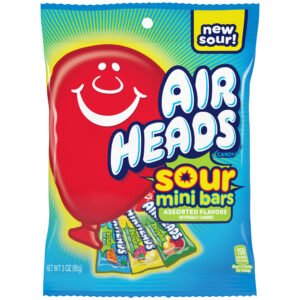 AIRHEADS, SOUR MINI BAR PEG BAG CANDY 12 CT