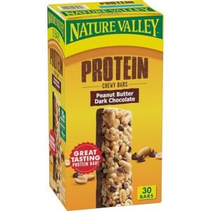 NATURE VALLEY PROTEIN BARS, PEANUT BUTTER DARK CHOCOLATE,  42.6 OZ 30 CT