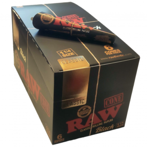 RAW BLACK 6 PK CONE 32 CT