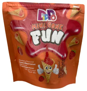 DIPPO MINI CONE STARWBERRY 18 CT
