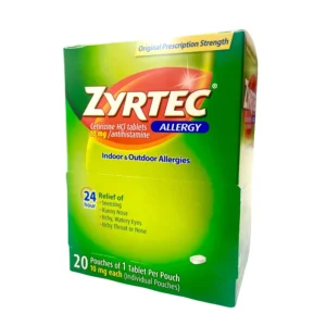 ZYRTEC 20 CT BY BOX