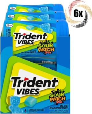 TRIDENT VIBES, BLUE RASBERRY RUSH 6 CT