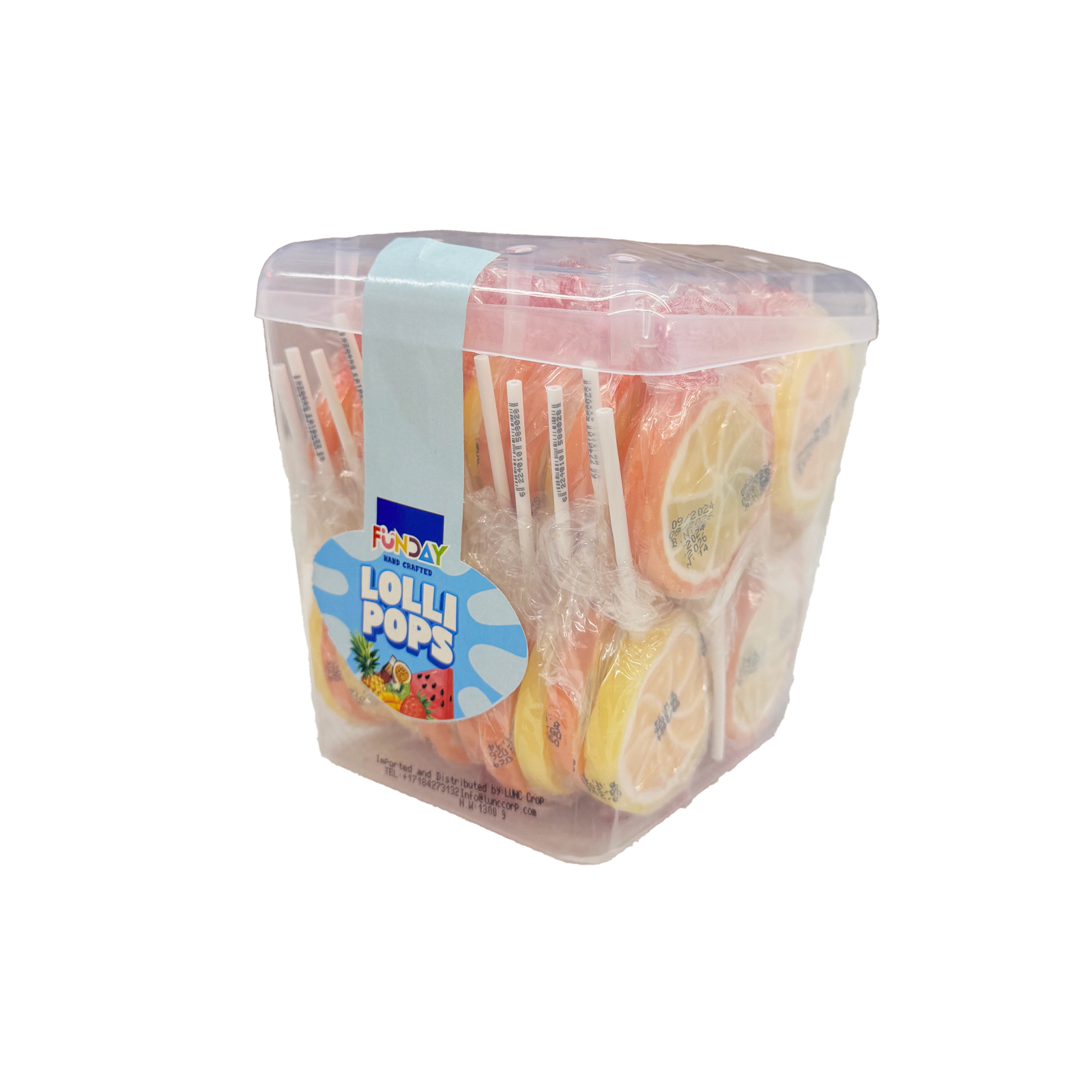 FUNDAY ORANGE  LOLLIPOPS 50 CT