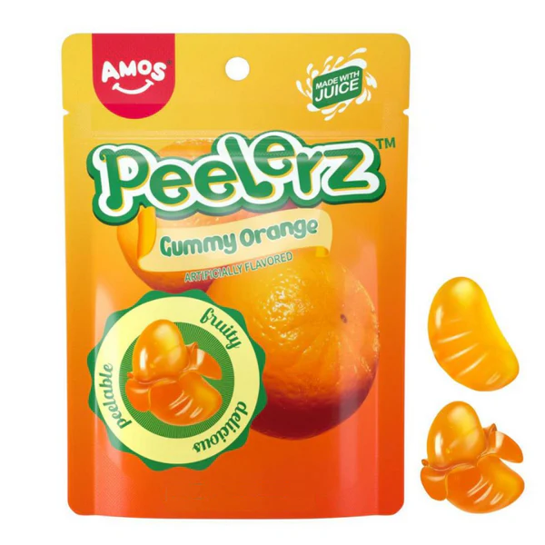 AMOS PEELERZ GUMMY ORANGE 6 OZ X12 CT