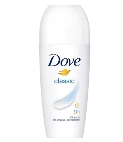 DOVE DEODORANT ROLL, CLASSIC 50 ML
